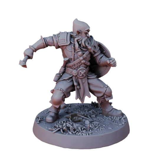 Druckbarer Gnom-Barde RPG-Held | STL Harz und FDM Druck