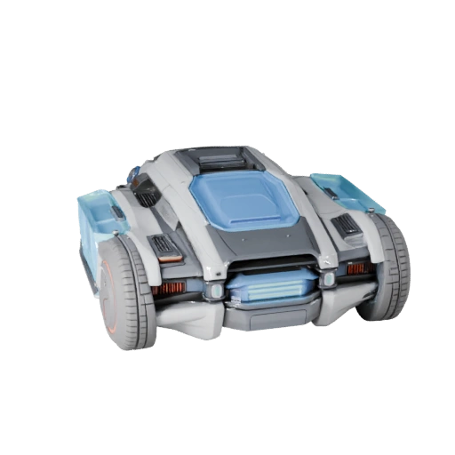 Autobus Volante 3D Model per Unity - Asset di Gioco Low Poly