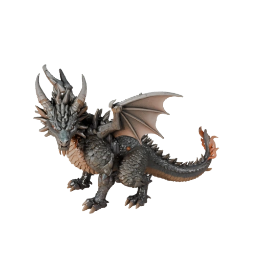 Low Poly Feuerdrache 3D Modell - Unity Game Asset mit FBX | PBR