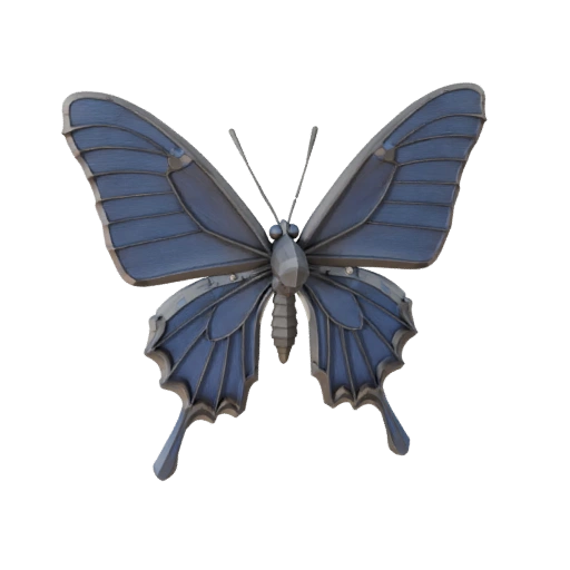Modelo 3D de Borboleta Cauda de Andorinha Baixo Poli - Asset para Jogos Unity com FBX