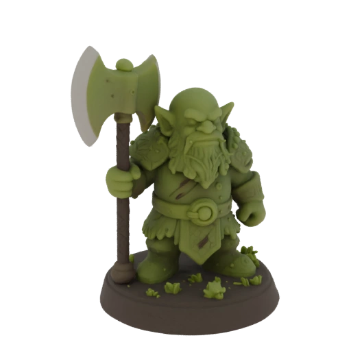 Miniatura Bárbaro Anão de Fantasia STL - Vitória