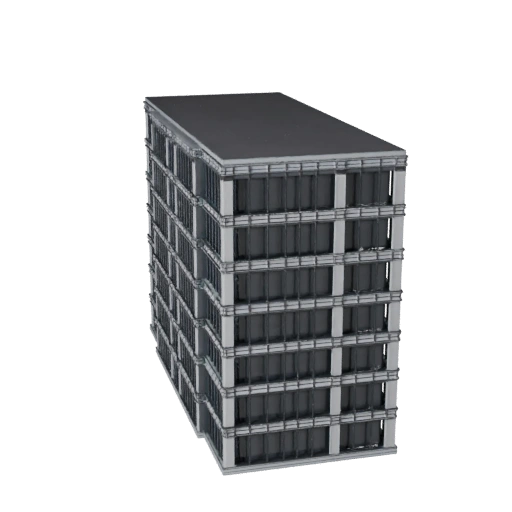 Fachada de Muro Cortina Imprimible STL Modelo 3D - Activo a Escala