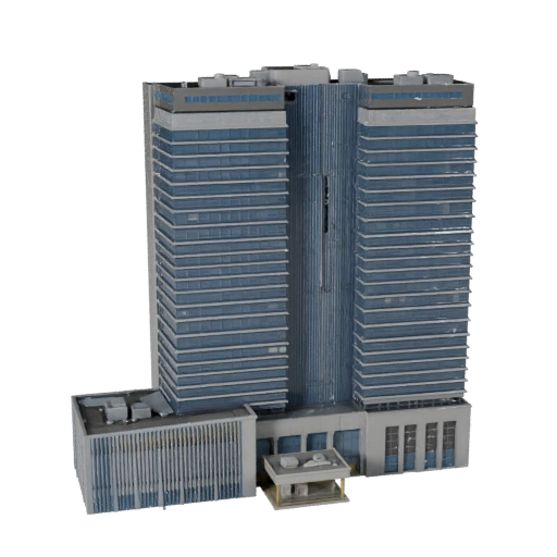 Modèle 3D de Siège Social d'Entreprise Haute Poly pour Archviz