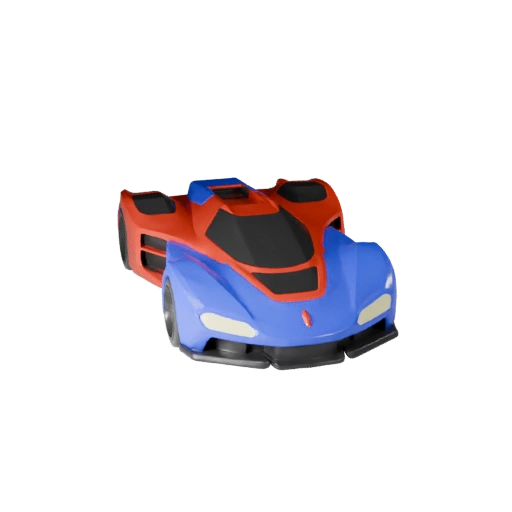 Cartoon Hover Car 3D Model for Stylized Games PBR Asset