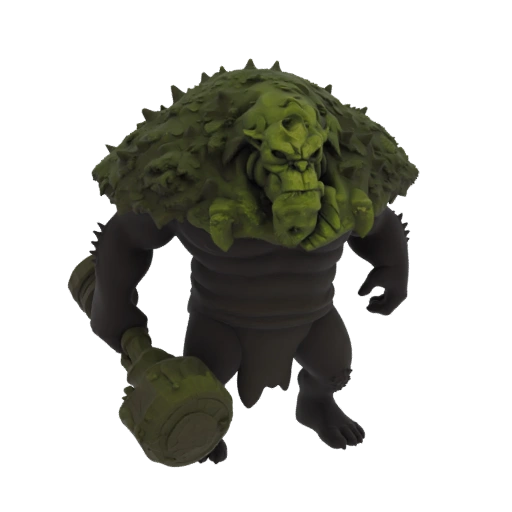 Dunkle Fantasie Knochenpanzer-Troll-Gegner-Miniatur STL