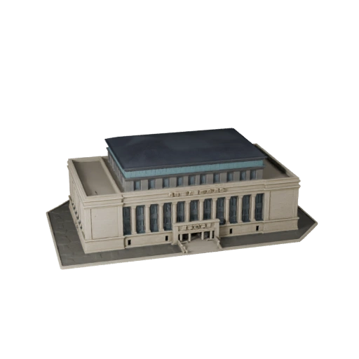 Edificio de Teatro Imprimible STL Modelo 3D - Escala de Activo
