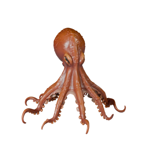 Modèle 3D Poulpe Haute Poly - Actif STL Détaillé pour Impression