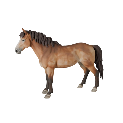 Realistisches Maultier 3D-Modell - Rigged PBR Asset für Spiele | Lizenzfrei