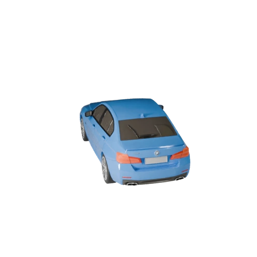 Bmw-inspirierter Luxus-Limousine 3D-Modell - Low Poly Spielbereit