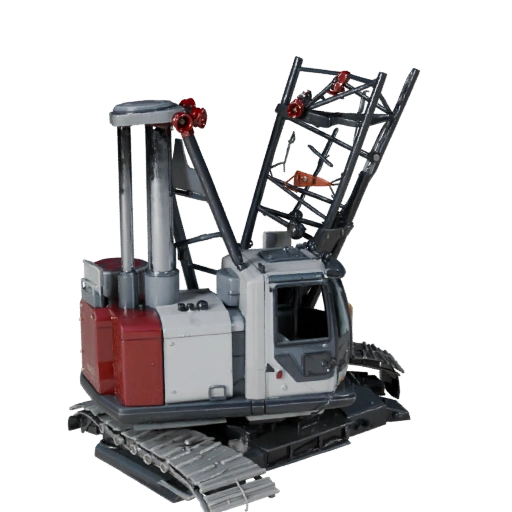 Crawler Crane 3D Model - High Poly PBR Asset for Studio