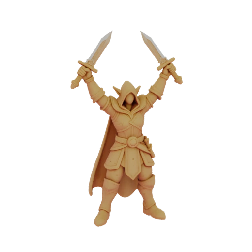 Miniatura STL de Elfo Desonesto de Fantasia - Vitória