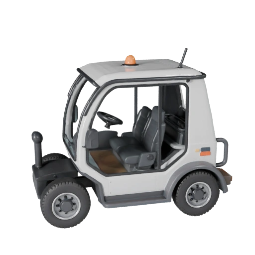 Tracteur de bagages d'aéroport 3D Model pour Blender & Jeux -