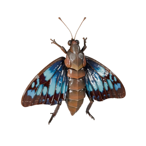 Modelo 3D Borboleta Cauda de Andorinha para Blender - Asset PBR com Texturas