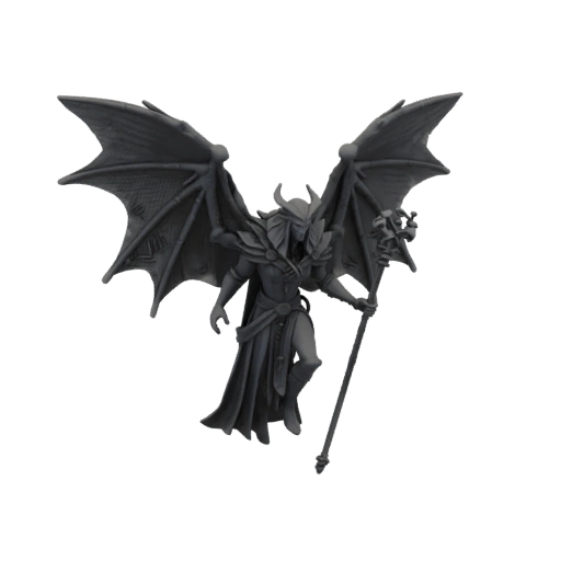 Miniature STL de Lich Nécromancien Fantasy - Envergure