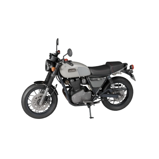 Retro Motorcycle 3D Model for Blender & Games - Realistic