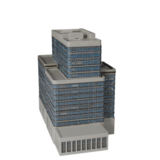 Business Center 3D Model for Unity - Game Asset for Architecture