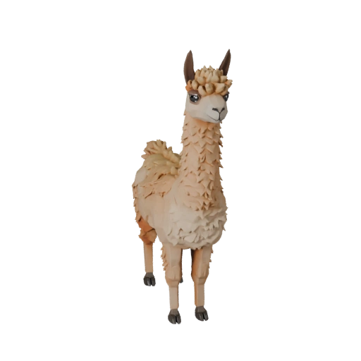 Modello 3D Alpaca Low Poly - Asset di Gioco Unity con FBX | Royalty-Free