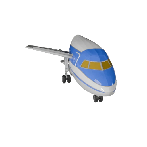 High Poly Boeing Inspired Airliner 3D Model for Studio