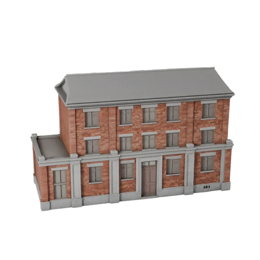 Modèle 3D de Maison Coloniale pour Unity - Ressource de Jeu pour Architecture