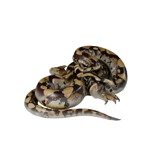 High Poly Reticulated Python 3D Model - STL Asset for Printing