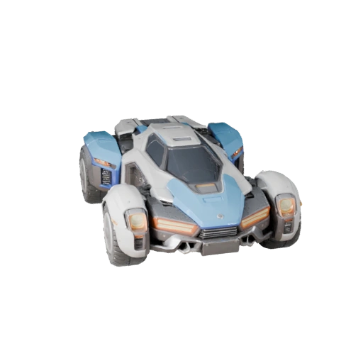 نموذج شاحنة خيال علمي ثلاثي الأبعاد لوحدة Unity - أصل لعبة منخفض المضلع