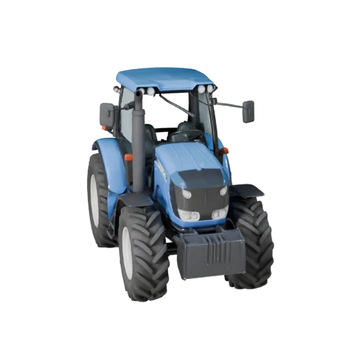 Modelo 3D de Tractor Agrícola de Alto Poligonaje para Renderizados de Estudio