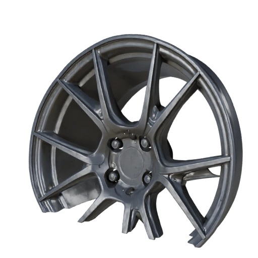 Modelo 3D de Roda de Carro de Alto Poligonagem para Renders de Estúdio Ativo PBR