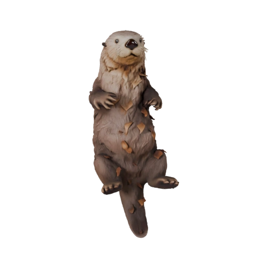 Modelo 3D realista de nutria marina - Activo PBR Rigged para Juegos | PBR