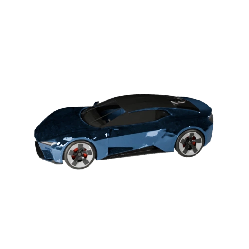 Low Poly Konzeptauto 3D Modell für Unity & Unreal Spiele