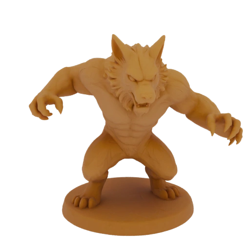 Miniatura STL Fantasy Lupo Mannaro Nemico