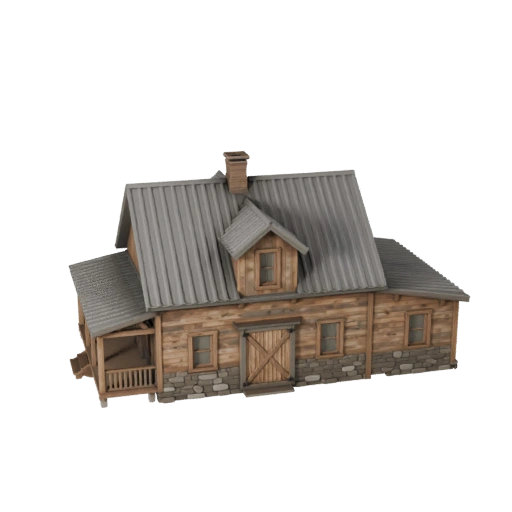 Fermette Modèle 3D - Actif Archviz Réaliste pour l'Architecture
