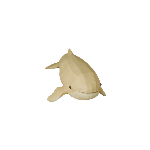 Modelo 3D de Baleia Beluga Baixo Poli - Asset de Jogo Unity com FBX