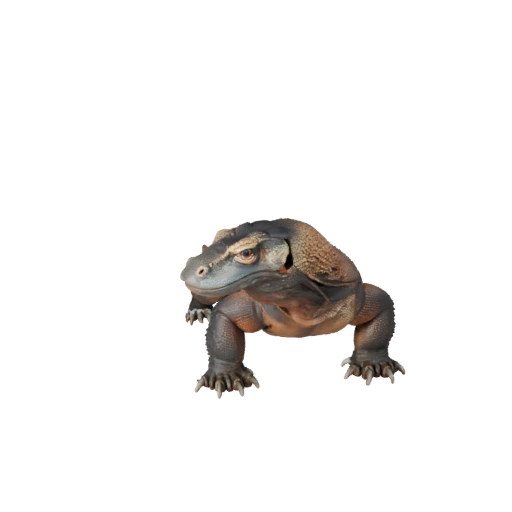 Modelo 3D Realista de Dragão-de-Komodo - Asset PBR Rigged para Jogos