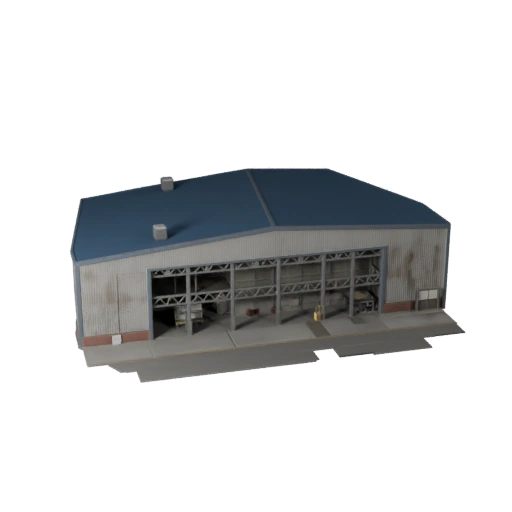 Low Poly Distributionszentrum 3D-Modell für Spiele & VR