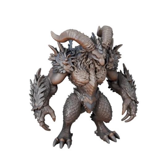 High Poly Chimera 3D Model - Detailed STL Asset for Printing