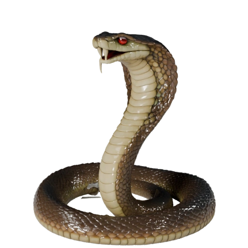 Modelo 3D de Cobra Real para Unity - Asset Pronto para Jogo, FBX | Livre de Royalties