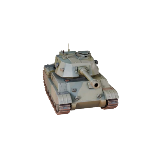 Modèle 3D de char de combat dessin animé pour jeux stylisés Actif PBR