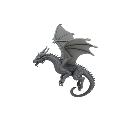 Miniatura Drago Boss Fantasy STL - Posa Atterraggio