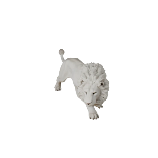 Modelo 3D Realista de Leão Branco - Asset PBR Rigged para Jogos
