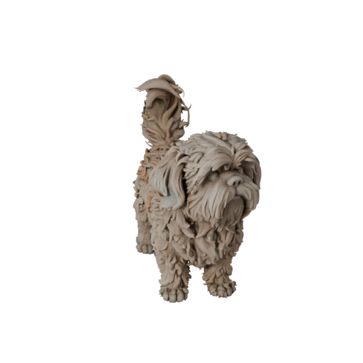 Modelo 3D de Perro Shih Tzu de Alto Poligonaje - Activo STL Detallado para Impresión