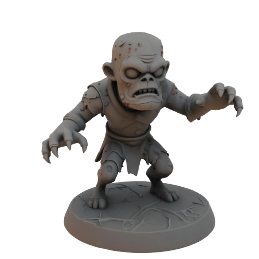Miniature STL de Zombie Brut Fantasy