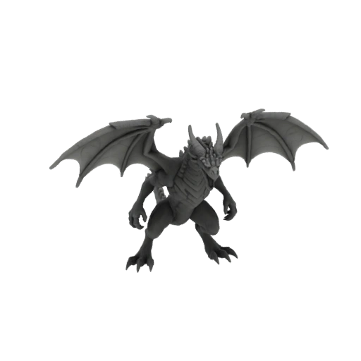 Miniatura STL de Dragão Chefe de Fantasia - Enraivecido