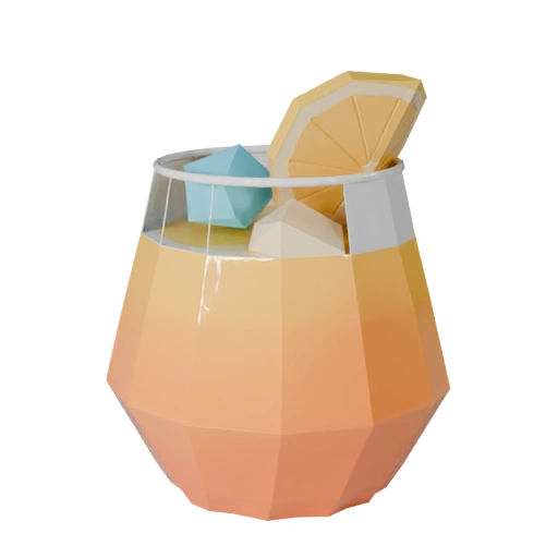 Modello 3D Bicchiere da Cocktail per Livelli di Gioco nei Videogiochi