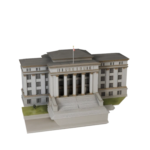 Gerichtsgebäude 3D Modell für Unity - Spiel-Asset für Architektur