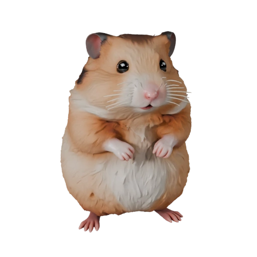 Hohe Poly Hamster 3D Modell - Detailliertes STL-Asset zum Drucken