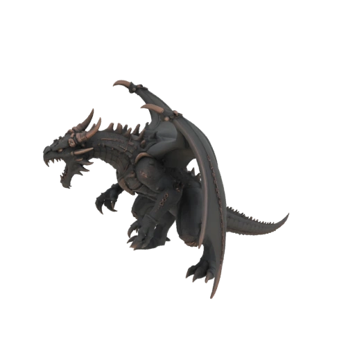 Miniatura STL de Dragão Antigo Ancião de Fantasia - Enraivecido