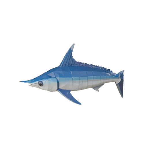 Low Poly Schwertfisch 3D Modell - Unity Game Asset mit FBX | PBR