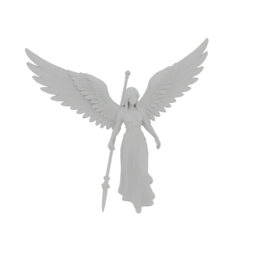 Ángel Guardián de Fantasía Miniatura STL - Envergadura