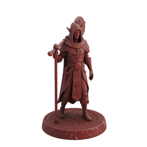 Fantasy Elf Cleric Miniature STL - Exploration
