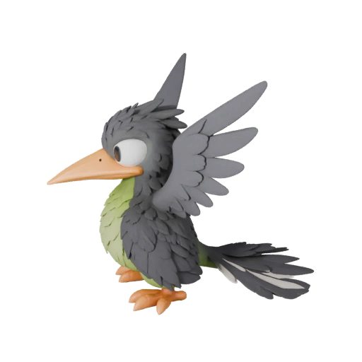Modèle 3D Vautour Dessin Animé - Asset Stylisé pour Animation | PBR